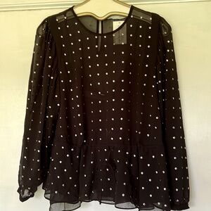 ❤️  IRO Allover Studded Sheer Blouse w/ Detachable Camisole New w/Tags